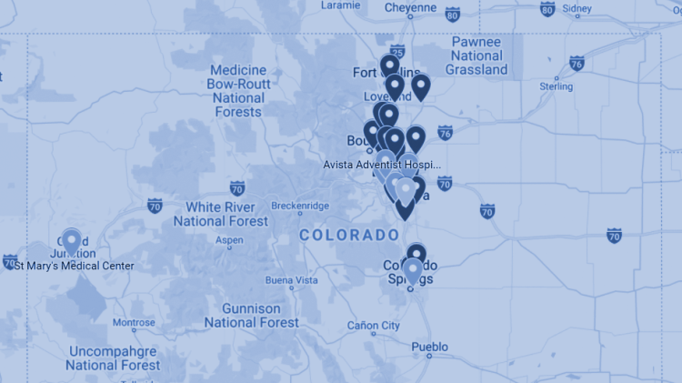 CO Stroke Center Map